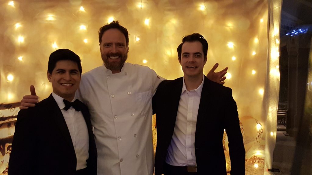 waiters and a chef